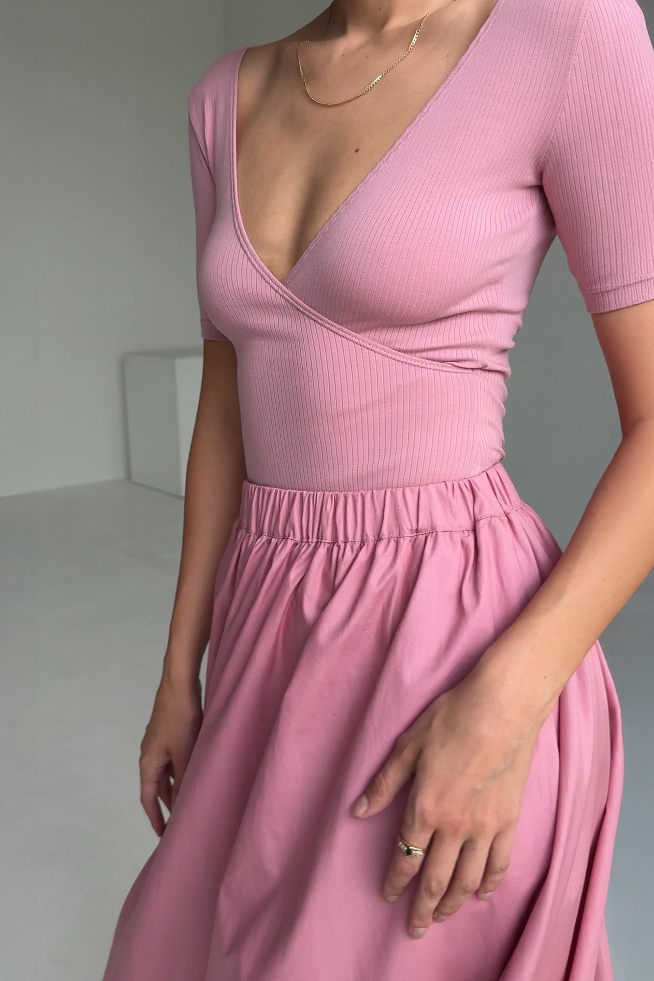 Bodysuit in organic cotton / 01 / 04 / raspberry shake