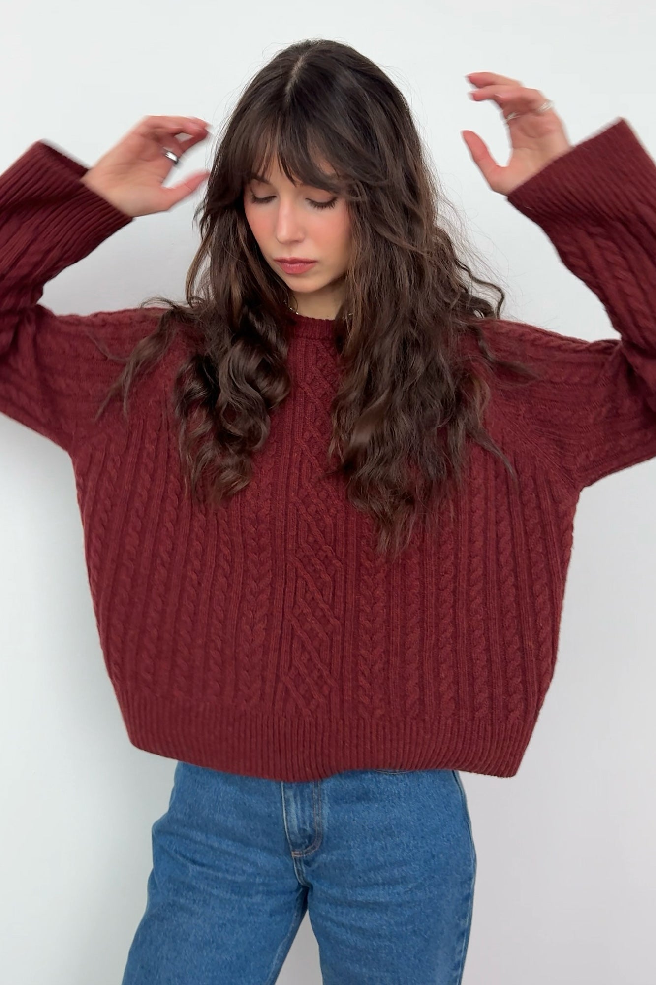 Sweater in wool / 16 / 19 / autumn leaves ?The model is 178 cm tall and wears size M/L?