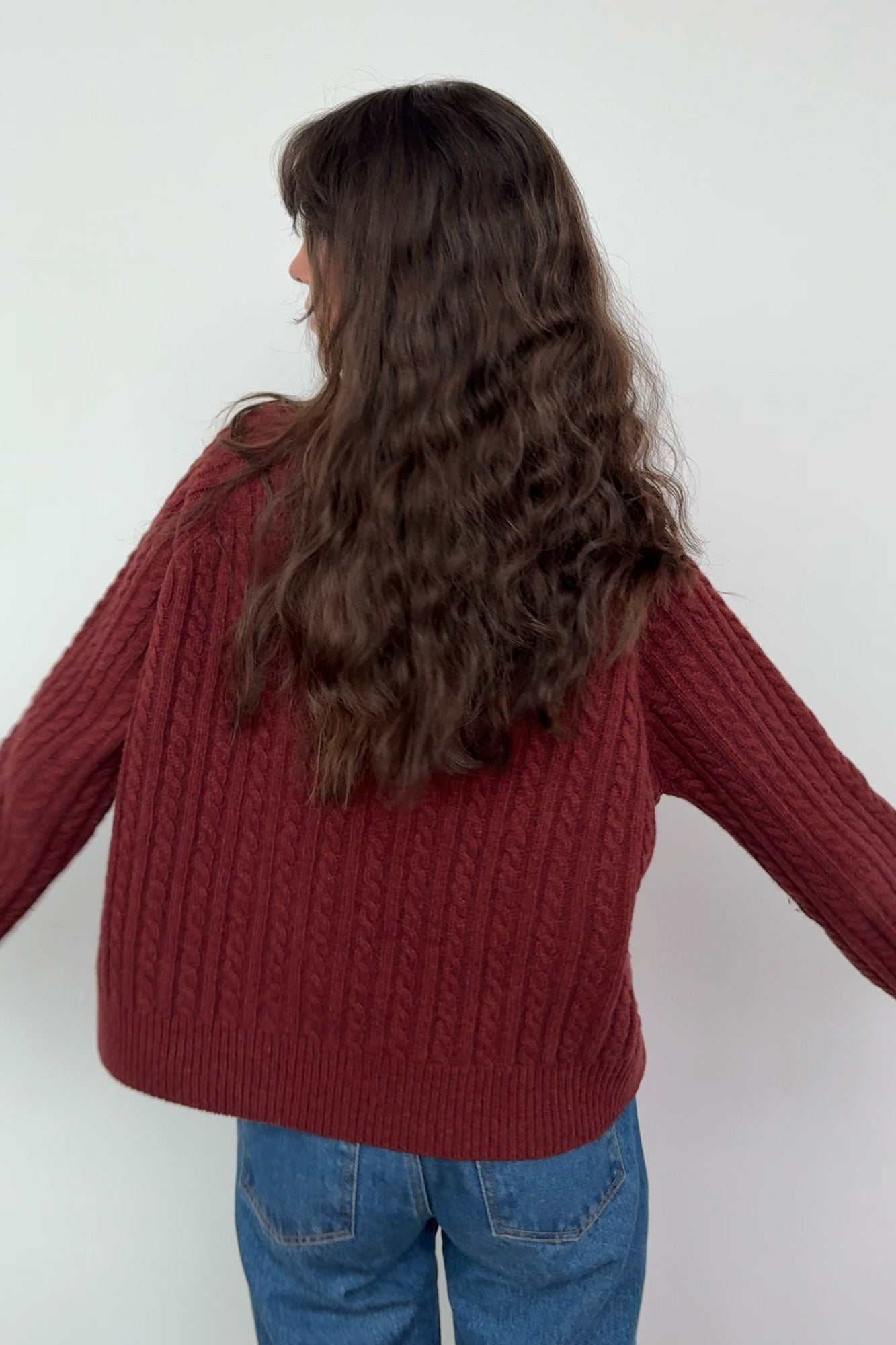 Sweater in wool / 16 / 19 / autumn leaves ?The model is 178 cm tall and wears size M/L?