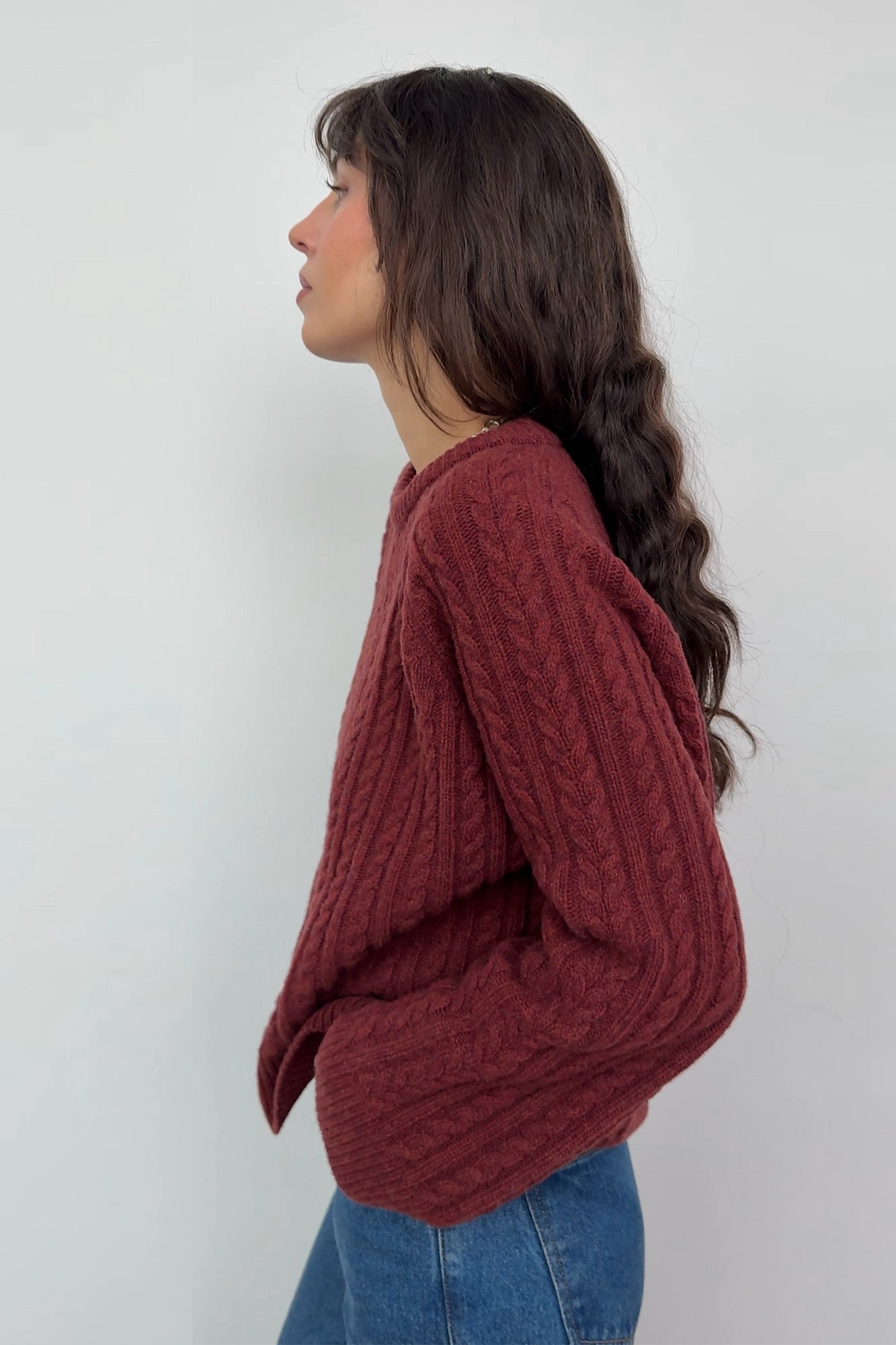 Sweater in wool / 16 / 19 / autumn leaves ?The model is 178 cm tall and wears size M/L?