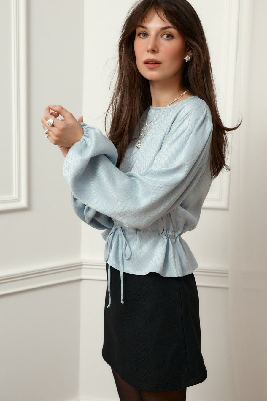 Shirt in lyocell & viscose blend / 12 / 17 / moonlight glow