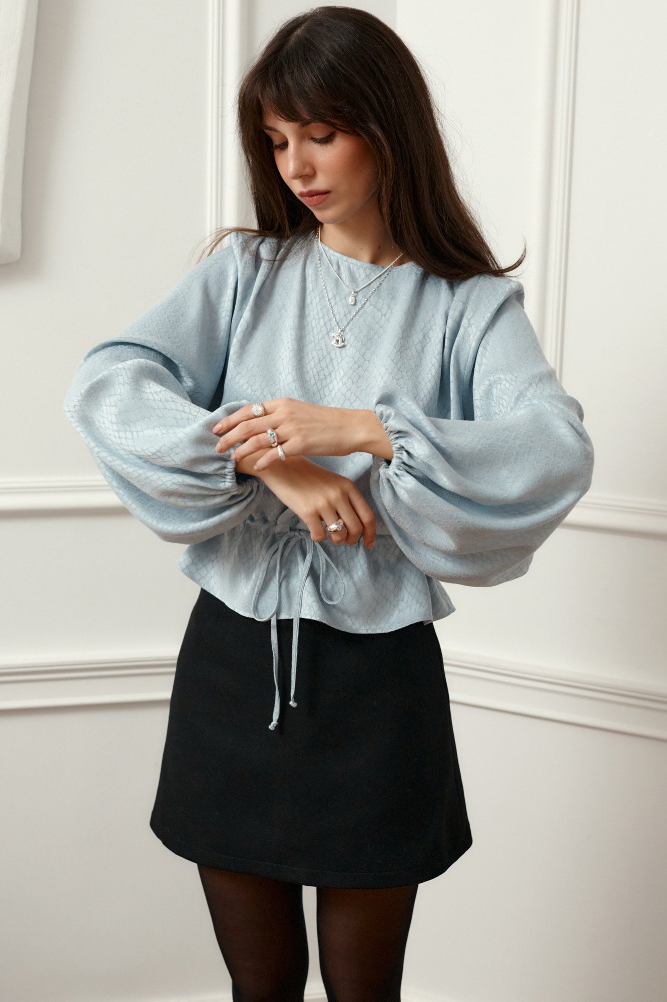 Shirt in lyocell & viscose blend / 12 / 17 / moonlight glow