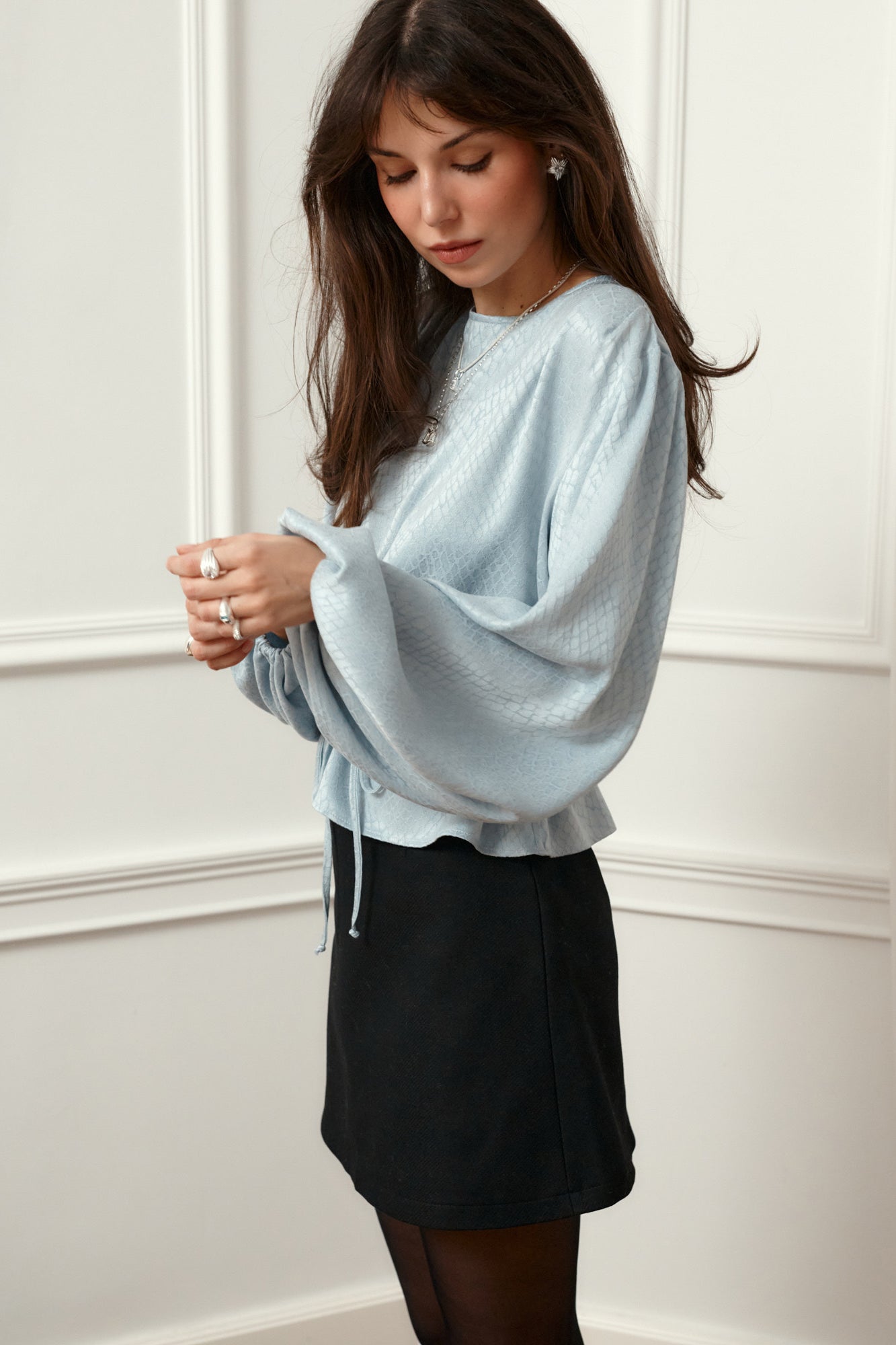 Shirt in lyocell & viscose blend / 12 / 17 / moonlight glow