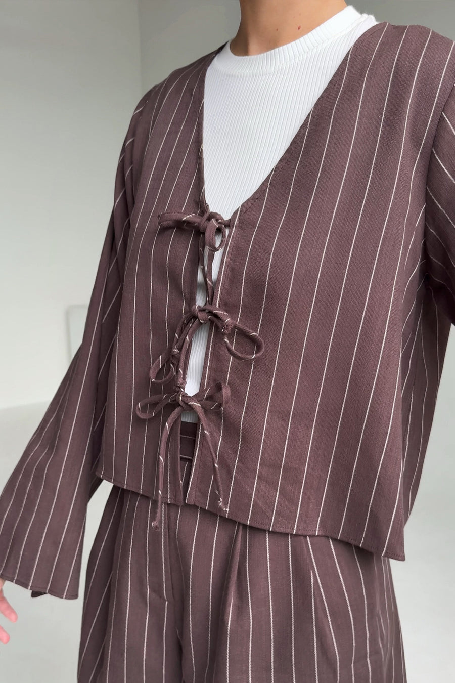 Shirt in cotton & viscose blend / 12 / 23 / chocolate brown