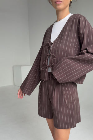 Shirt in cotton & viscose blend / 12 / 23 / chocolate brown