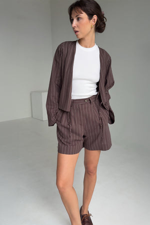 Shirt in cotton & viscose blend / 12 / 23 / chocolate brown