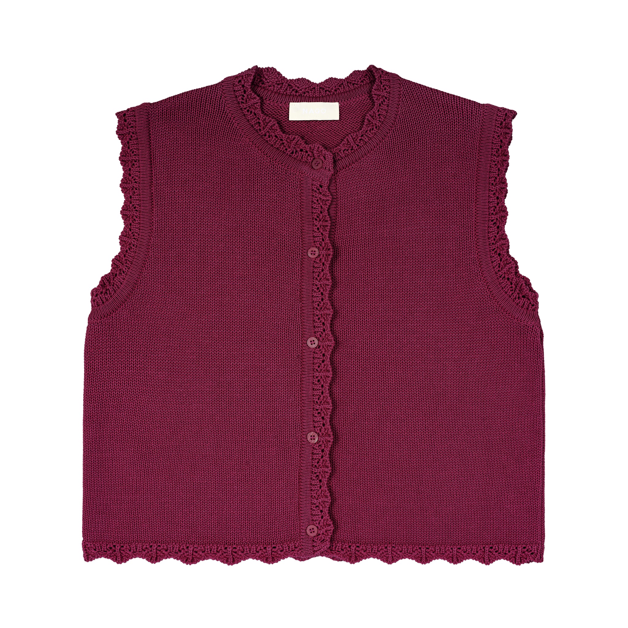 Vest in organic cotton / 22 / 01 / dark raspberry