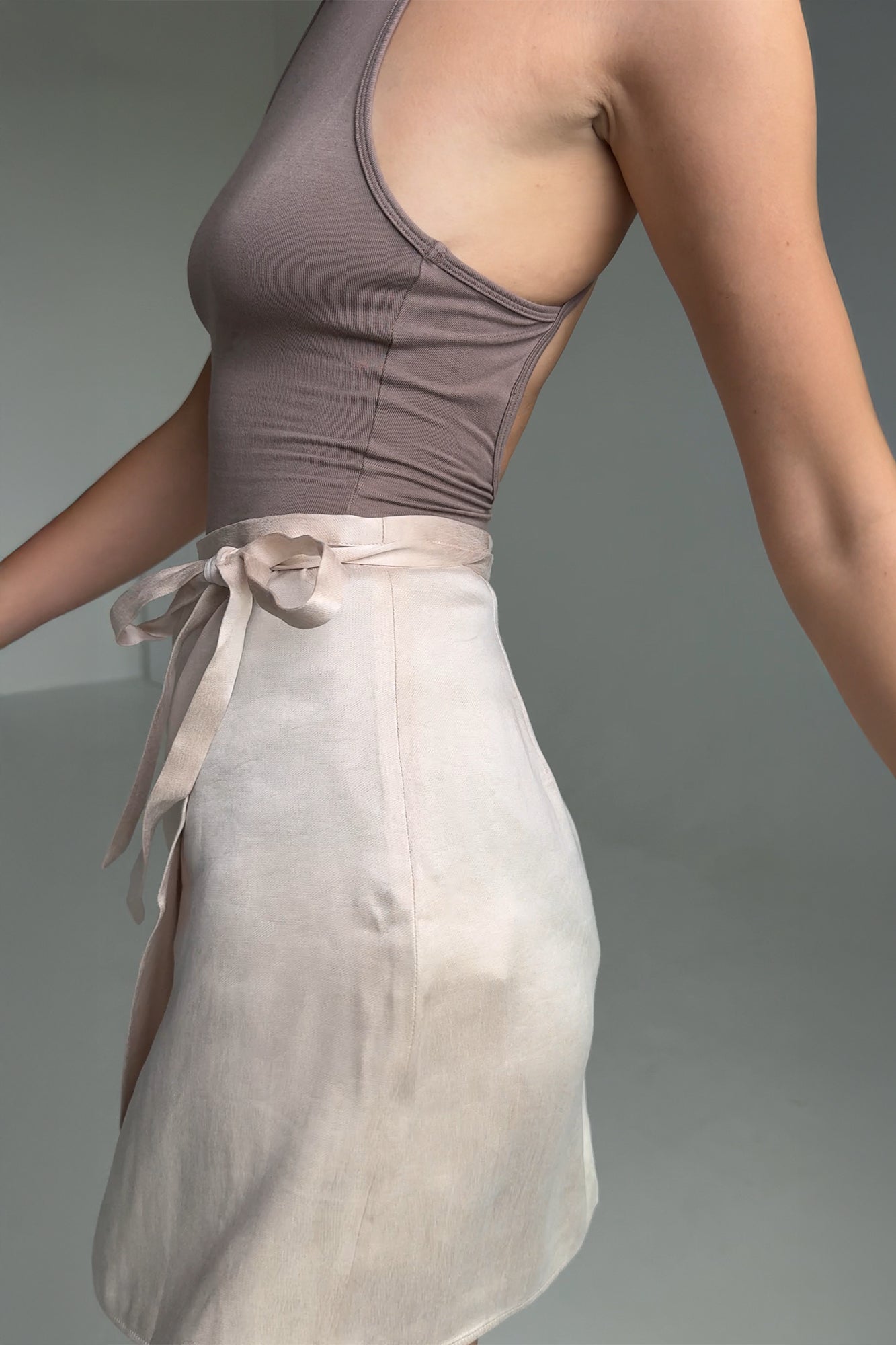 Skirt in lyocell & viscose blend / 07 / 18 / pink pearl