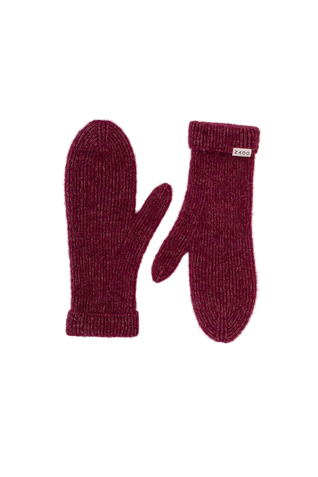 Alpaca wool–blend mittens / 21 / 25 / mauvewood