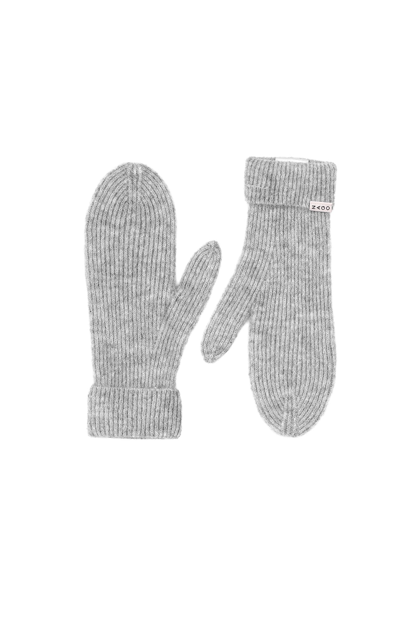 Alpaca wool-blend mittens / 21 / 25 / mist grey