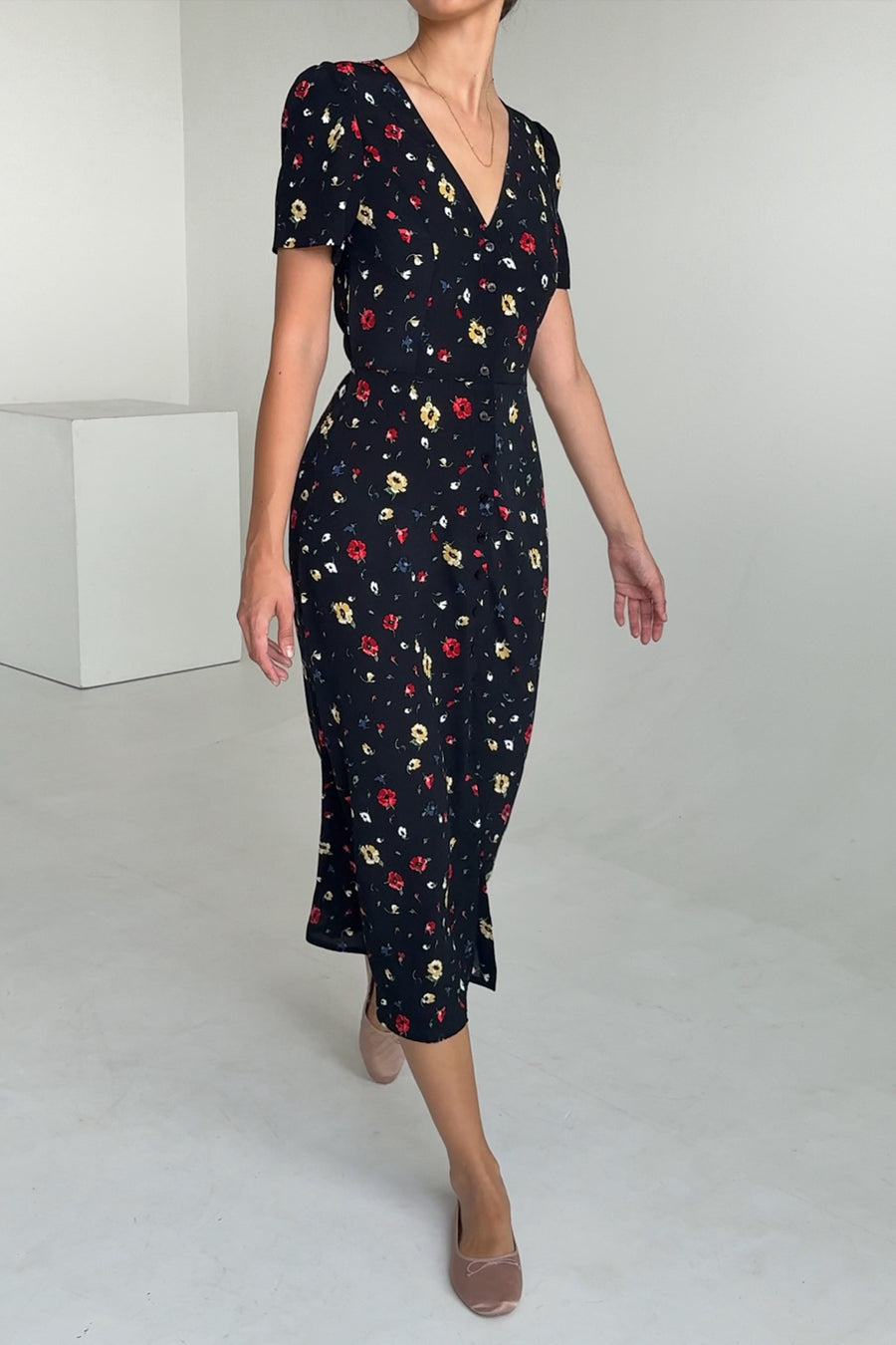 Dress in viscose / 03 / 33 / summer meadow
