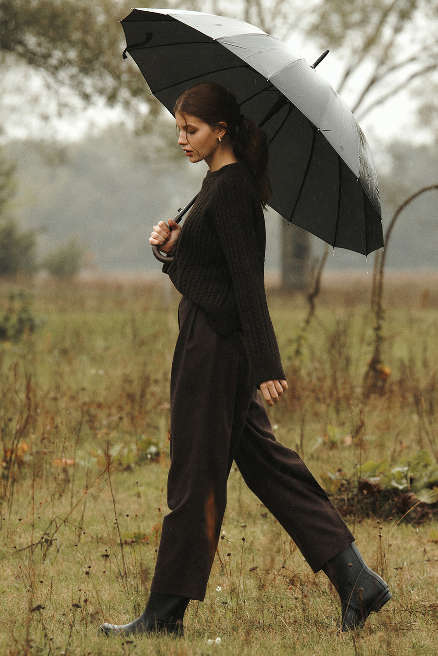 Trousers in wool & viscose blend / 05 / 23 / deep brown