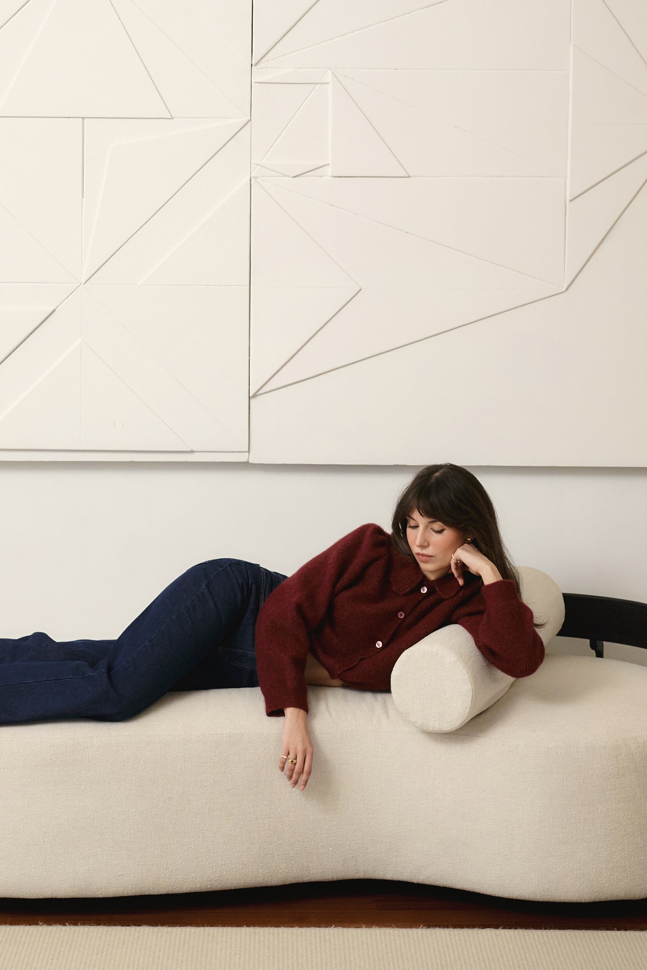 Alpaca wool–blend cardigan / 16 / 23 / mauvewood