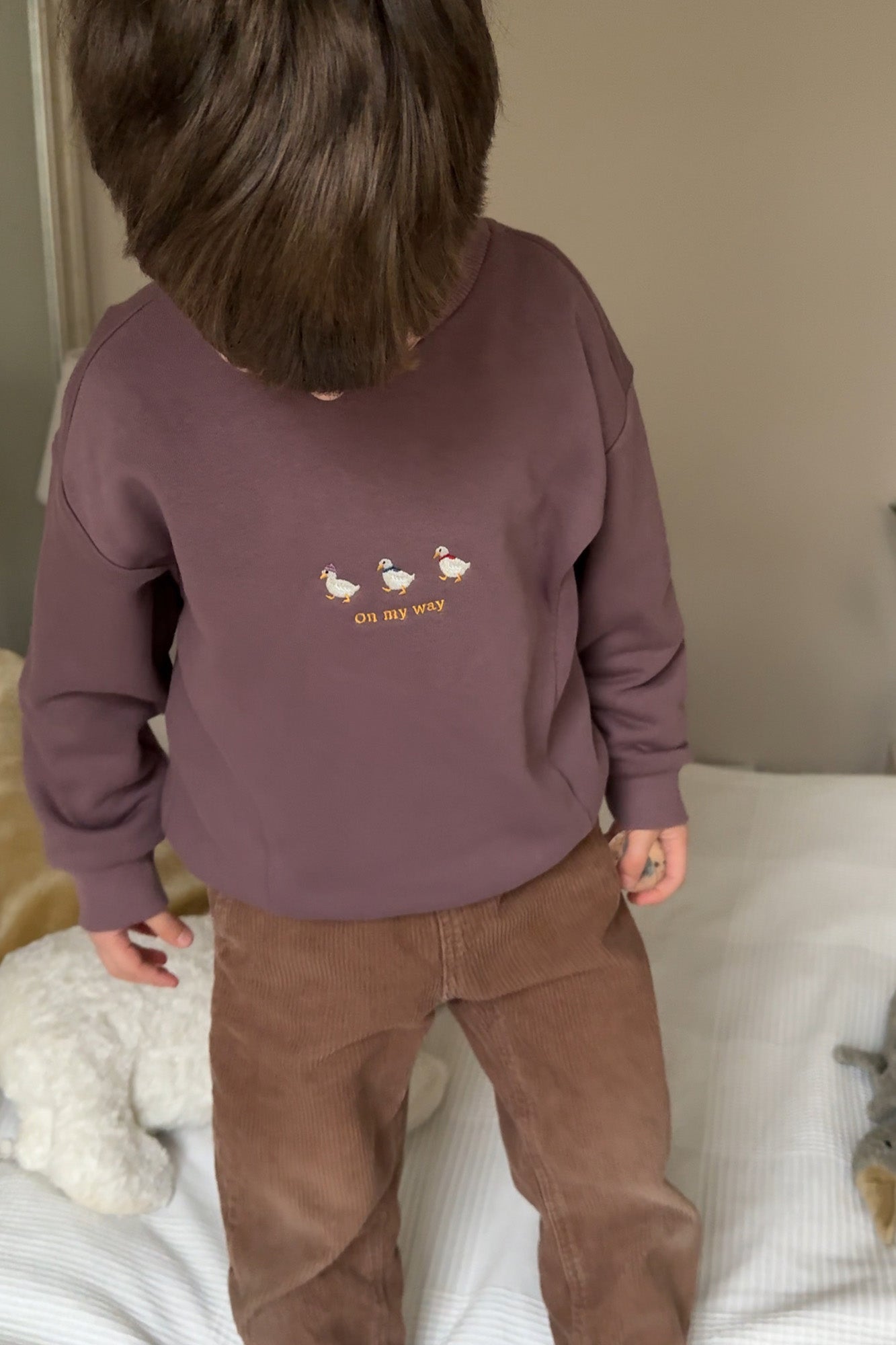 Kid sweatshirt in cotton / 17 / 21 / dusty mauve ?Our model is 116cm tall and is wearing size M/L?