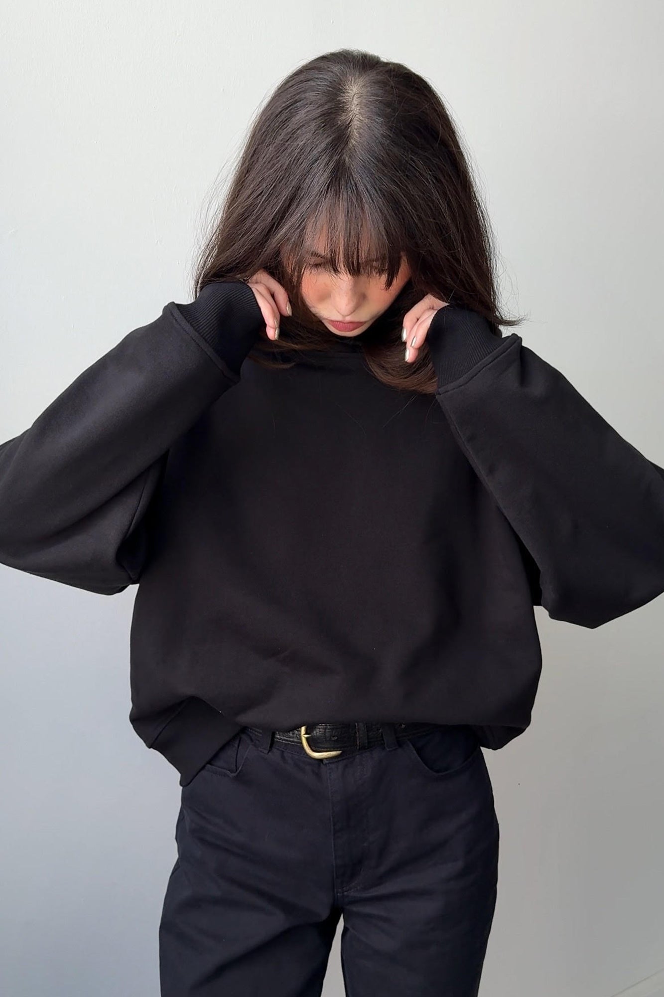 Sweatshirt in organic cotton / 17 / 15 / onyx black