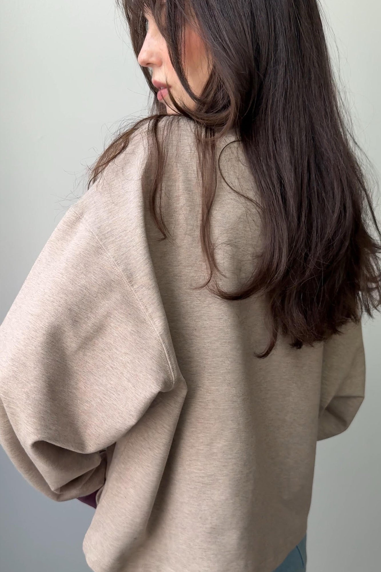 Sweatshirt in cotton / 17 / 22 / cappuccino / mauve