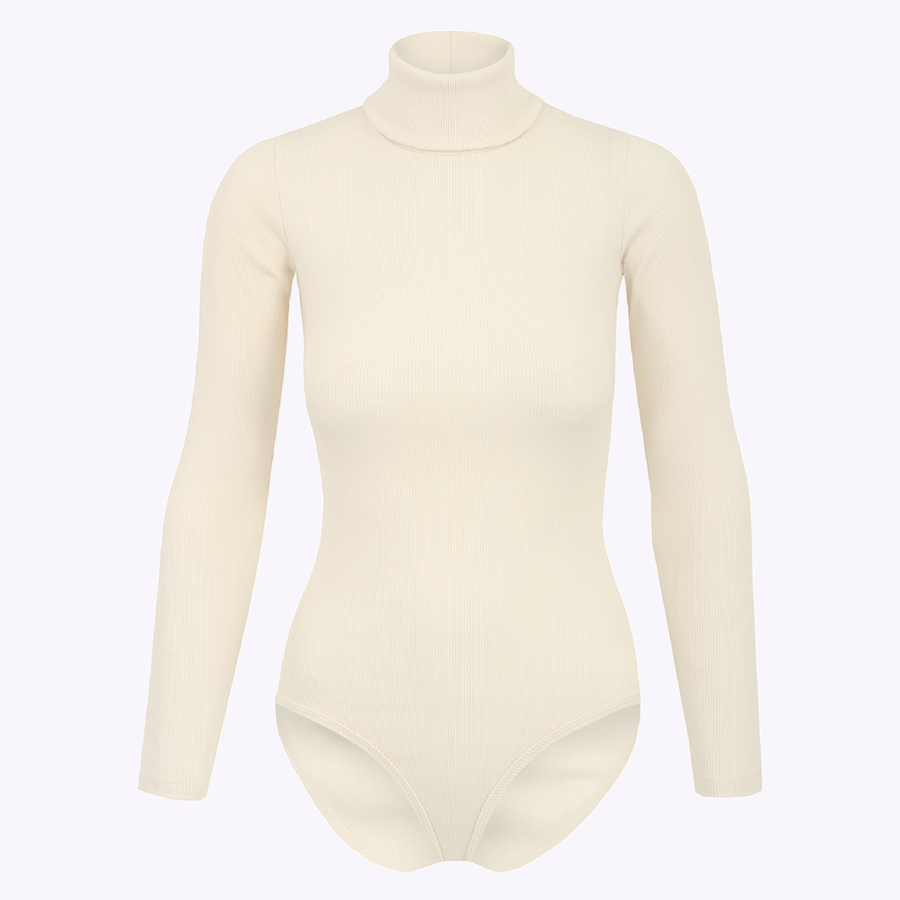 Bodysuit in organic cotton / 01 / 01 / cream white