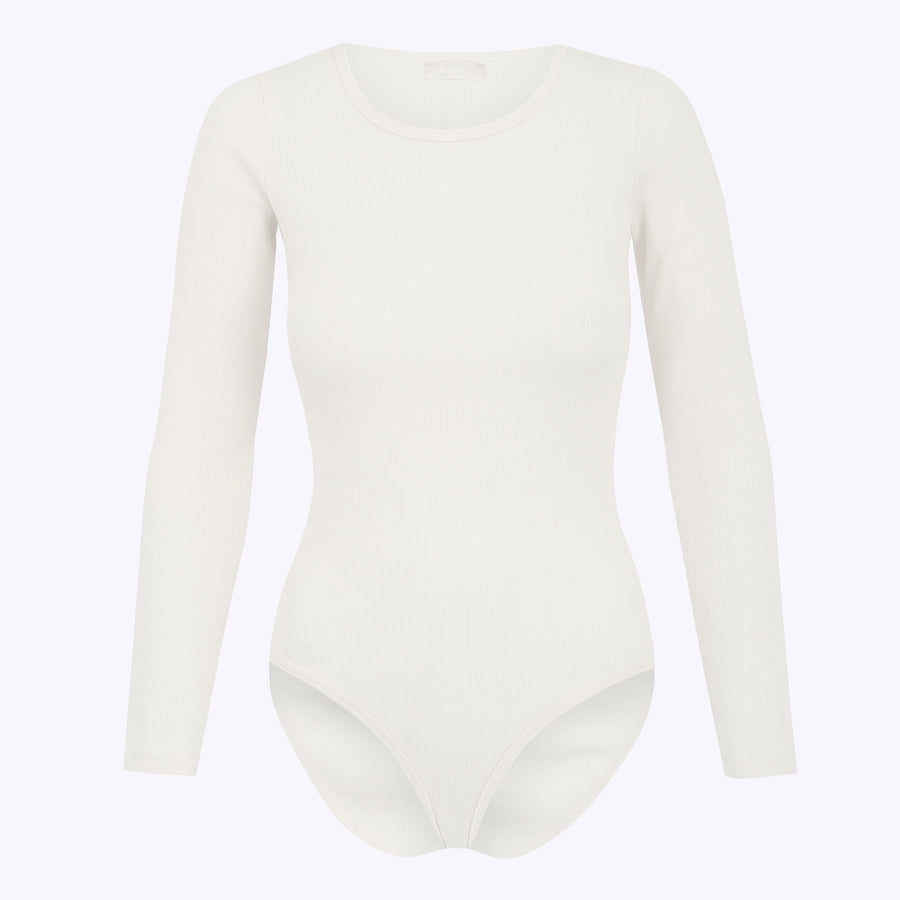 Bodysuit in organic cotton / 01 / 02 / cream white