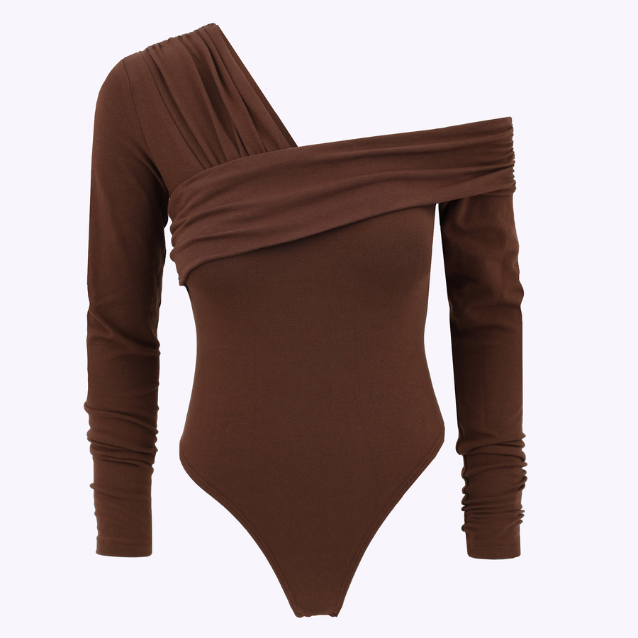 Bodysuit in organic cotton / 01 / 26 / pecan brown