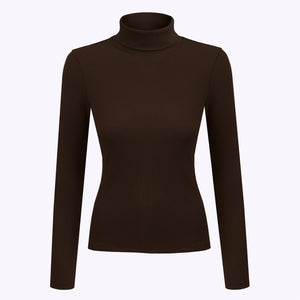 Turtleneck in organic cotton / 15 / 02 / dark chocolate