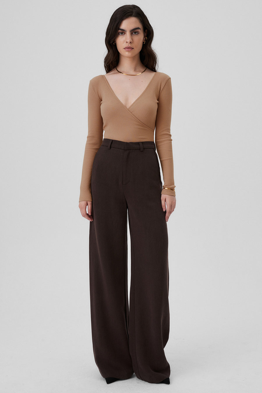 Tencel™ trousers / 05 / 05 / dark chocolate *bodysuit-in-organic-cotton-01-06-coffee-cream* ?The model is 172cm tall and wears size XS?