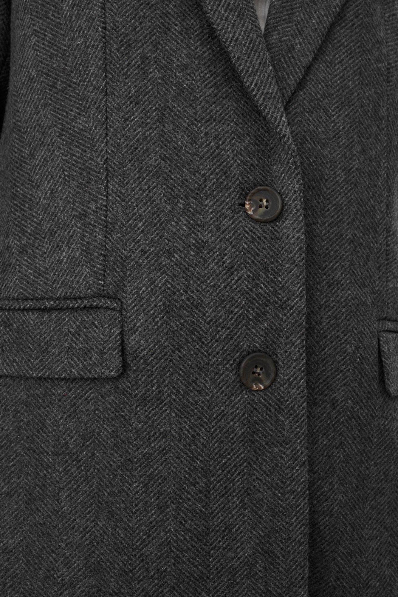 Recycled wool blend coat  / 18 / 06 / granite grey