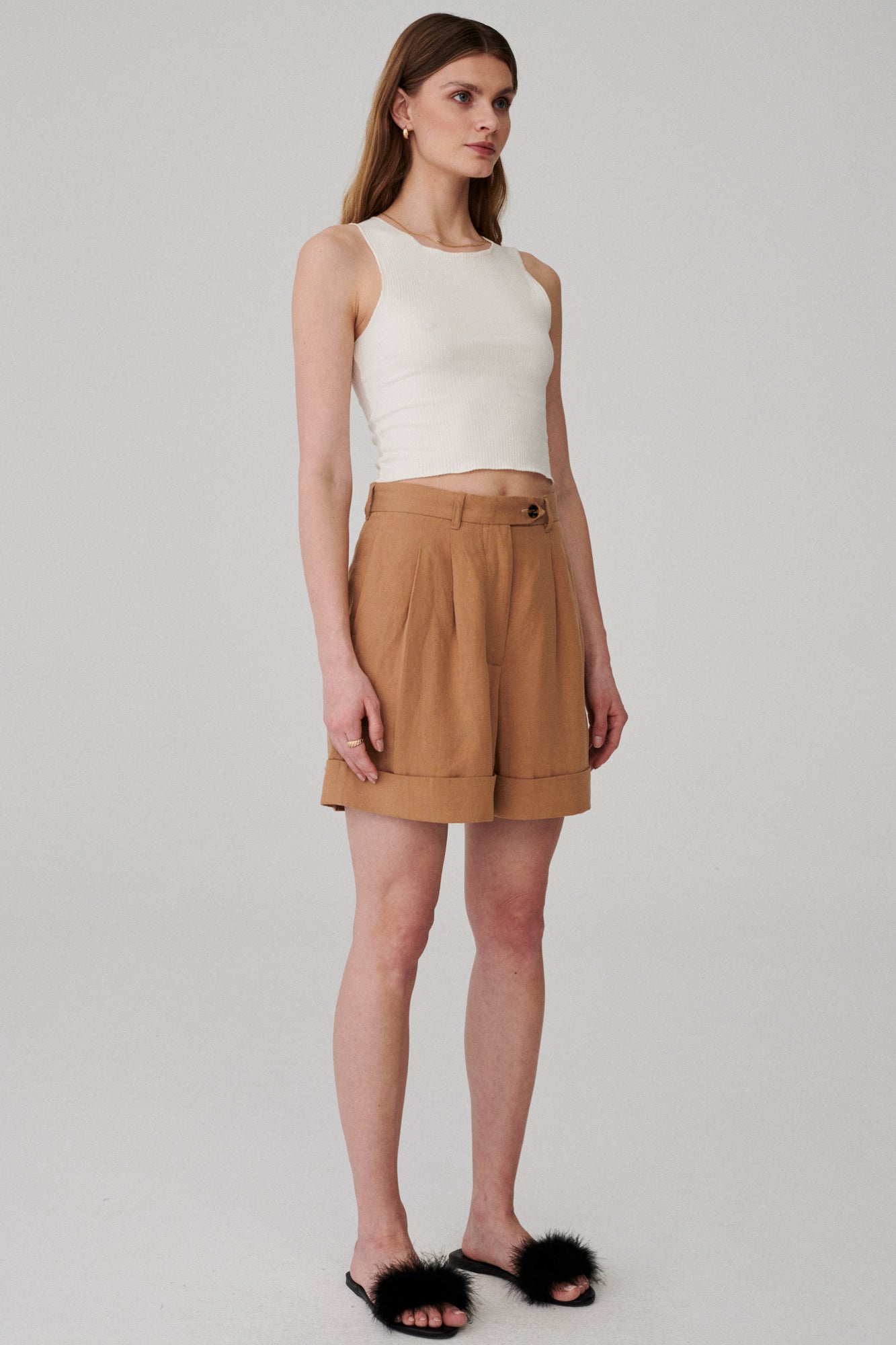 Shorts in Tencel™ & linen / 09 / 07 / savanna